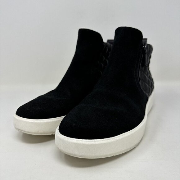 Clarks Ankle Boots Layton Scene black leather zip quilted Size 9.5M - Picture 6 of 13